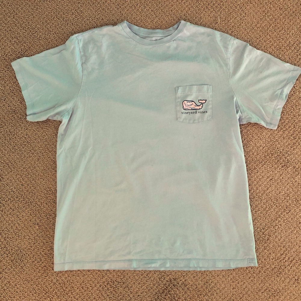 Vineyard Vines Logo Tee Shirt - Aqua Blue